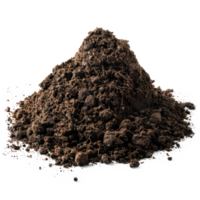 Pile of soil isolate on transparency background png