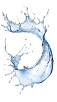 a splash of water on a curve shape bold lines stunning isolate on transparency background png