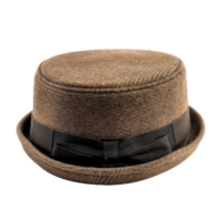 Pork Pie Hat front view full length isolate on transparency background png