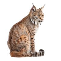 Bobcat full body isolate on transparency background png