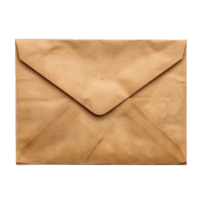 Envelope front view full body isolate on transparency background png
