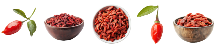 Closeup of a Goji Berry isolate on transparency background png