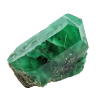 Emerald crystal side view isolate on transparency background png