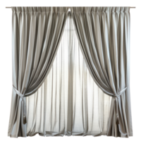 Modern Curtains front view full length isolate on transparency background png