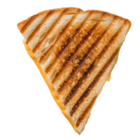 grilled cheese top view full length isolate on transparency background png