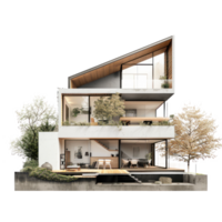Split-Level House isolate on transparency background png