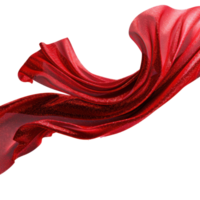 floating red with glitter fabric blowing isolate on transparency background png