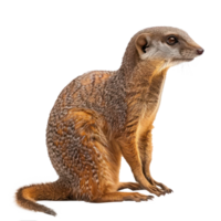 Mongoose side view full body isolate on transparency background png
