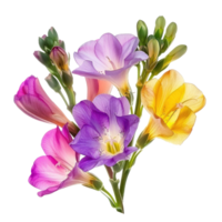 Freesia flower isolate on transparency background png