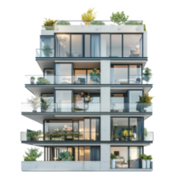 Penthouse front view full length isolate on transparency background png