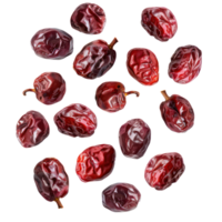 Falling Dry red dates isolate on transparency background png
