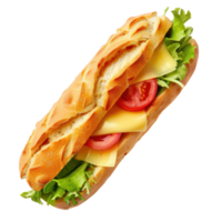 cheese sandwich top view full length isolate on transparency background png