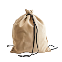 Drawstring Bag front view full length isolate on transparency background png
