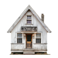 Cottage front view full length isolate on transparency background png