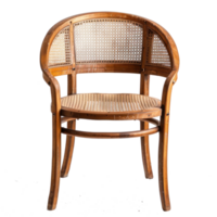 Cane Chair front view full length isolate on transparency background png