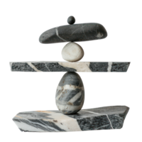 Balanced Stone, spar and wellness concept isolate on transparency background png