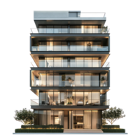 Penthouse front view full length isolate on transparency background png
