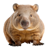 Wombat full body isolate on transparency background png