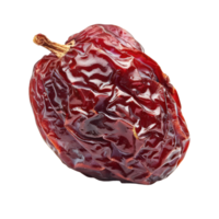 Closeup dry red date isolate on transparency background png