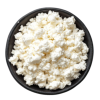 cottage cheese top view full length isolate on transparency background png