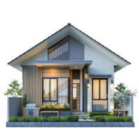Patio Home front view full length isolate on transparency background png