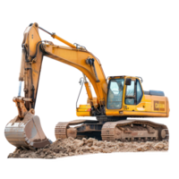 excavator for construciton isolate on transparency background png