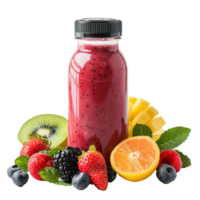 mix fruit smoothies bottle isolated on transparency background png