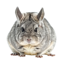 Chinchillas front view full body isolate on transparency background png