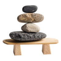 Balanced Stone, spar and wellness concept isolate on transparency background png