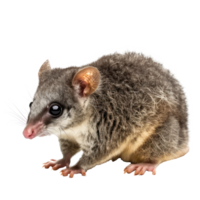 Possum side view full body isolate on transparency background png