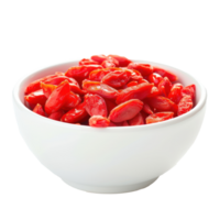 Closeup Goji berries isolate on transparency background png