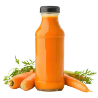 carrot smoothies bottle isolated on transparency background png