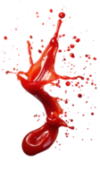 a splash of ketchup on a curve shape bold lines stunning isolate on transparency background png