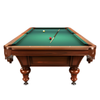 Pool Table Billiards Table front view full length isolate on transparency background png