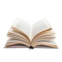 white book open front view full length isolate on transparency background png