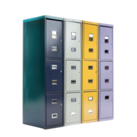 Filing cabinets side view full body isolate on transparency background png
