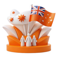 Symbolic Representation of Unity and Cooperation with Flags and Figures png