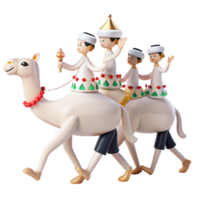 Three Wise Men Riding a Camel png
