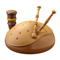 3D Render of a Bagpipe png