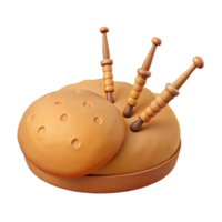 3D Render of a Bagpipe png