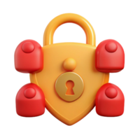 Secure Data Protection with Shield and Lock Icon png