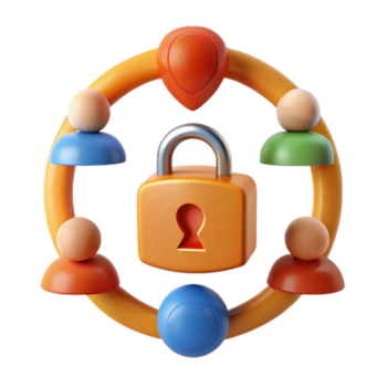 sichern Netzwerk mit Benutzer Schutz und Daten Verschlüsselung png