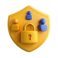 Secure Data Protection with a Shield and Lock Icon png