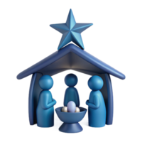 3D Render of Nativity Scene with Star png