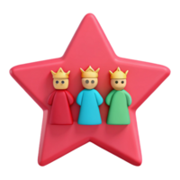 Three Kings in a Star png