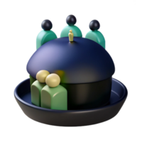3D Render of a Covered Dome with Figures Surrounding it png