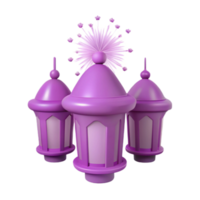 Purple Lanterns with Sparkling Lights png