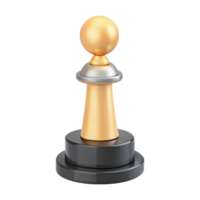 Golden Award Trophy with a Round Base png