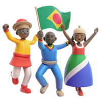 Celebration of Diversity with Flags and Joyful Characters png