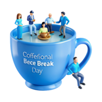 Coffee Break with Friends A Moment of Relaxation in a Giant Mug png